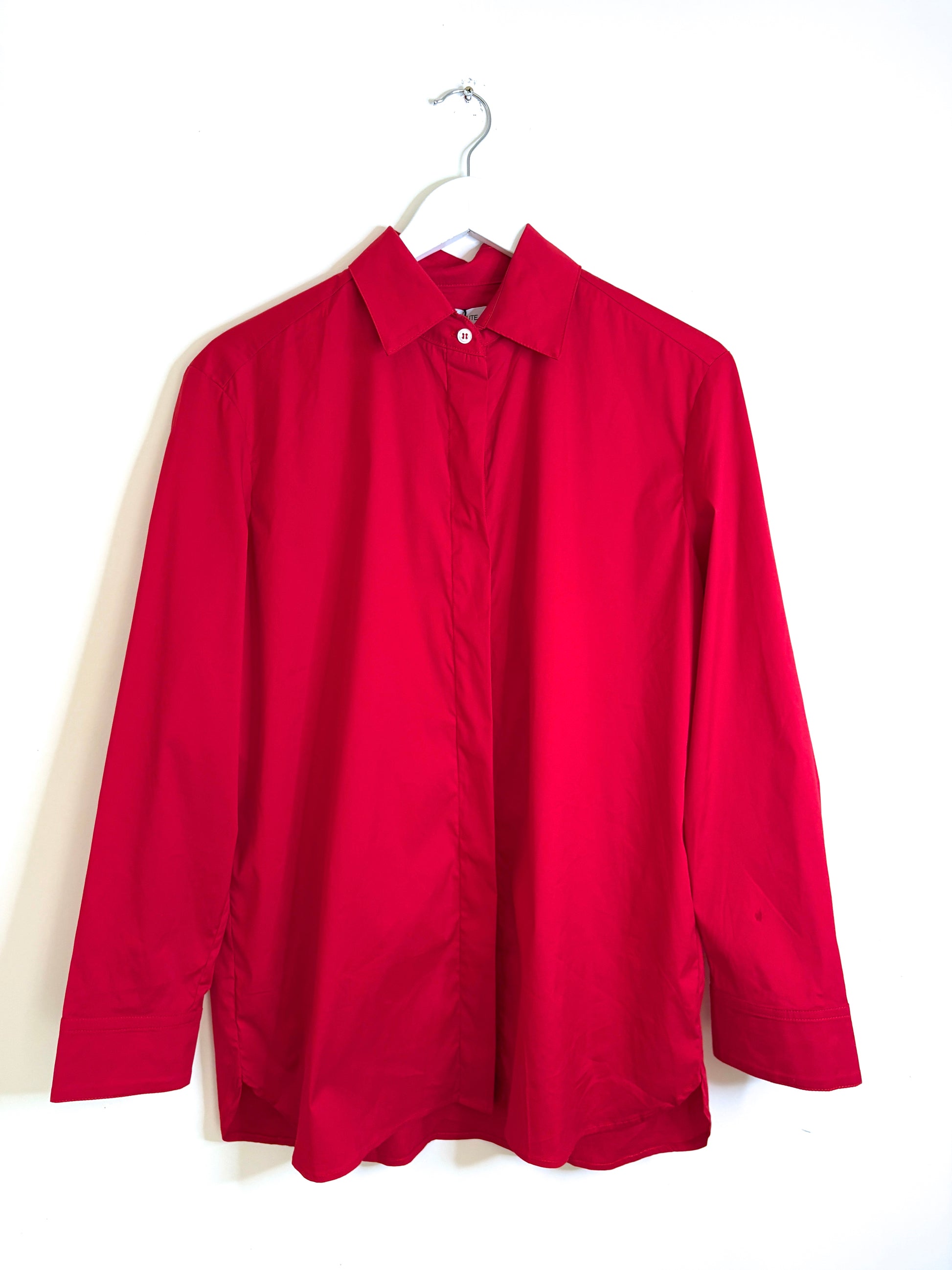 Serena Bute Red Classic Cotton Shirt S