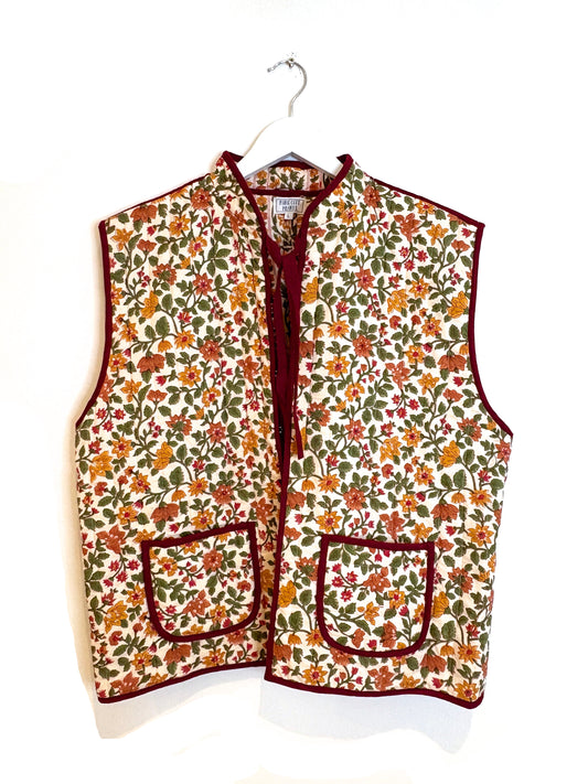 Pink City Prints Floral Waistcoat