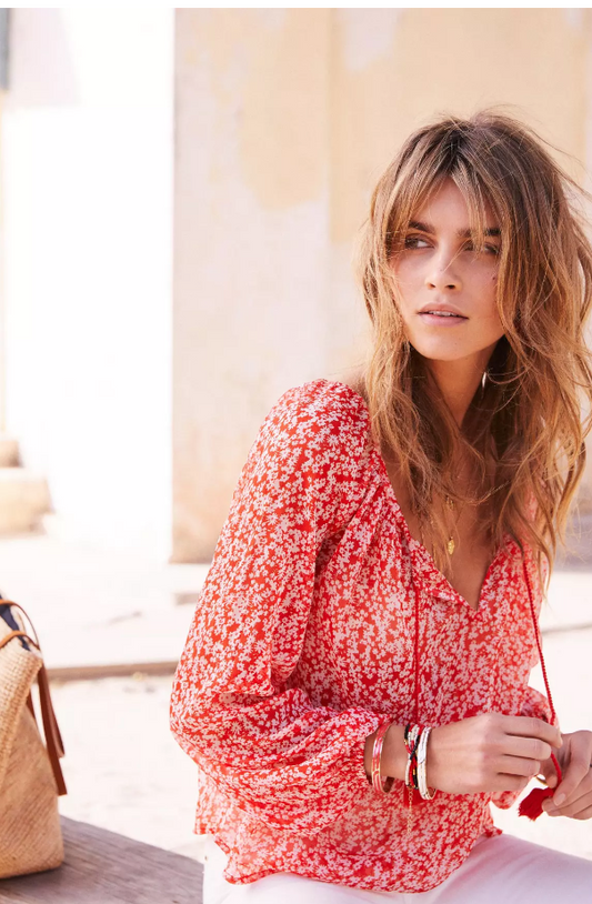 Sézane Alena Floral Blouse UK 8