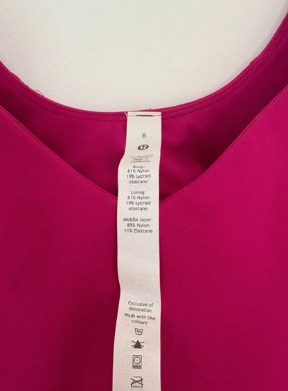 Lululemon Pink Cropped Sports Top UK 12