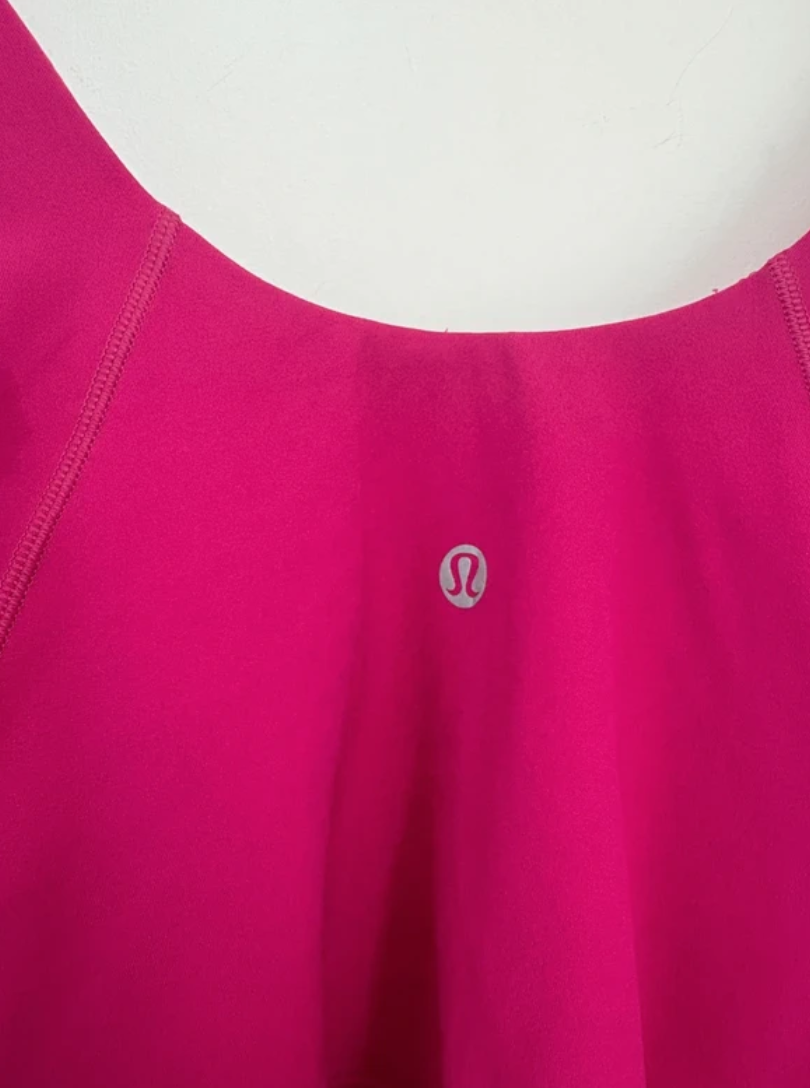 Lululemon Pink Cropped Sports Top UK 12