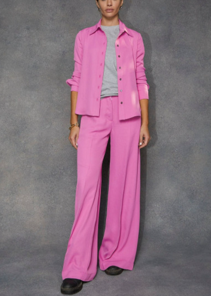 New With Tags Serena Bute Candy Pink Wide Leg Trousers UK 14