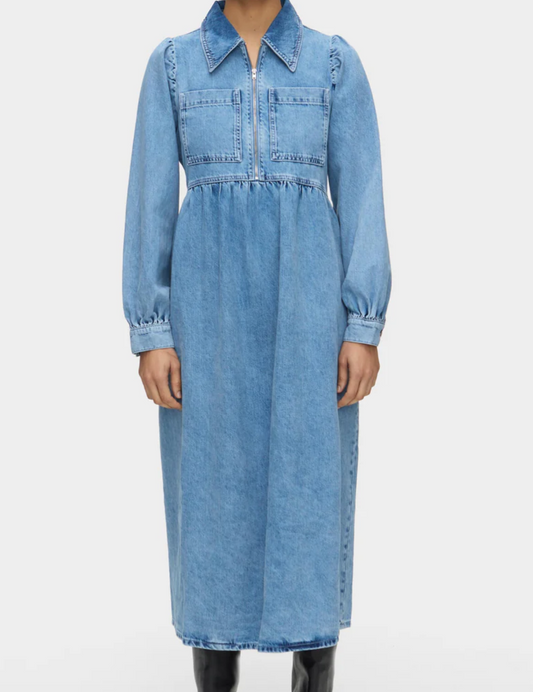 Aligne Gabriella Long Sleeve Denim Dress UK 12