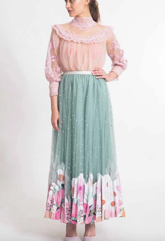 Geisha Designs Floral Tulle Skirt UK 12