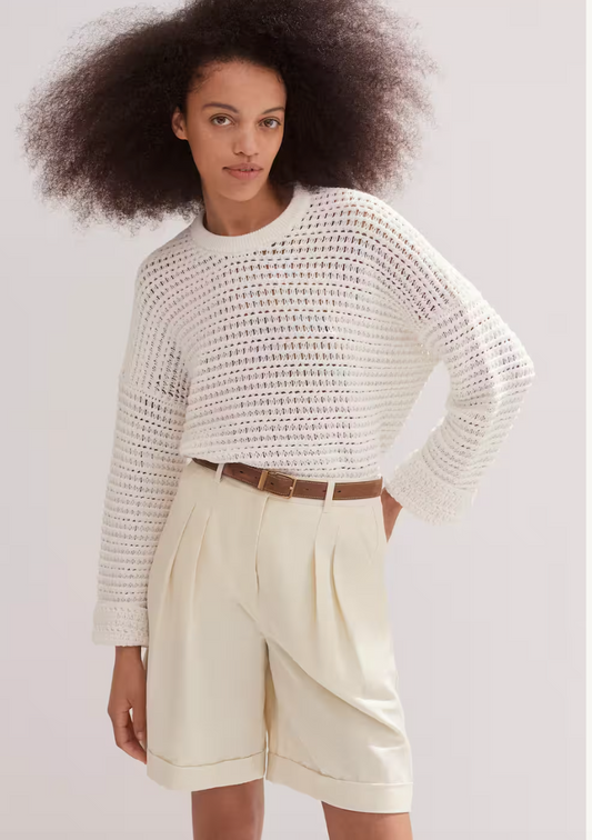 Me+Em Chunky Cotton Open Weave Jumper M