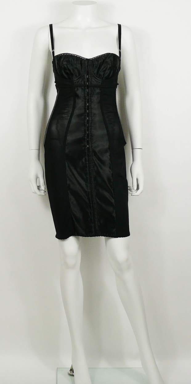 Dolce & Gabbana Black Bustier Dress UK 10