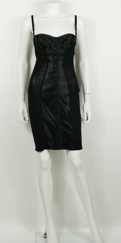 Dolce & Gabbana Black Bustier Dress UK 10