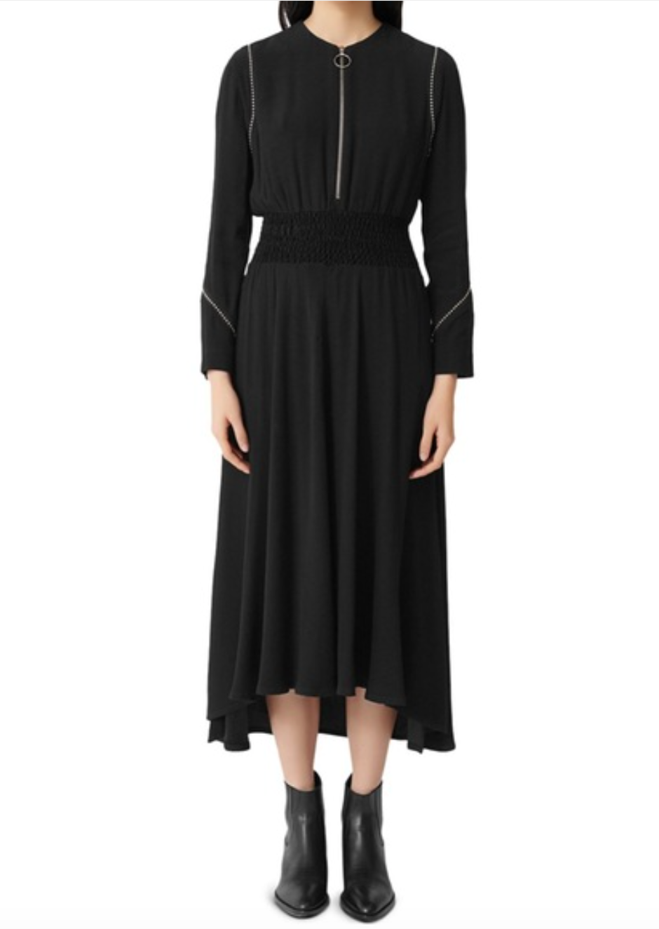 Maje Rimage Studded Midi Dress L