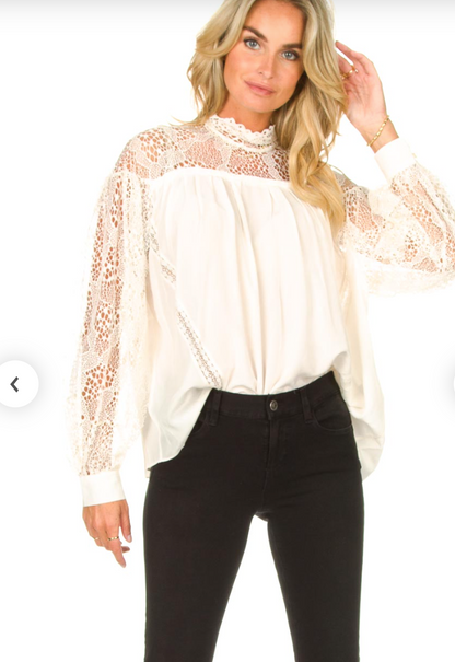 New With Tags Iro Silk Cream Blouse UK 8