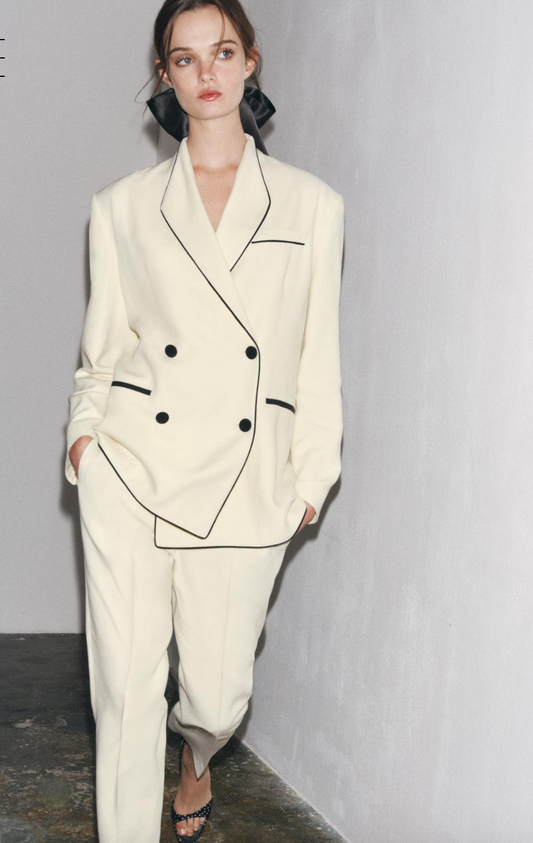 New With Tags Zara Ecru Suit S