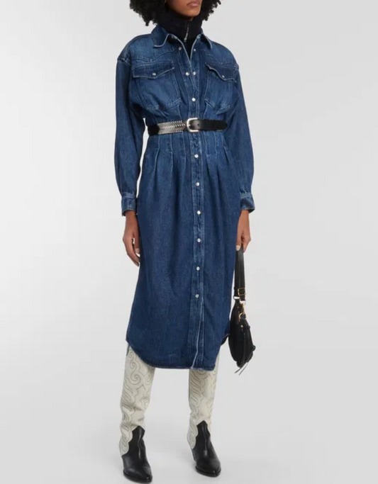 Isabel marant Etoile Denim Blue Dress UK 8