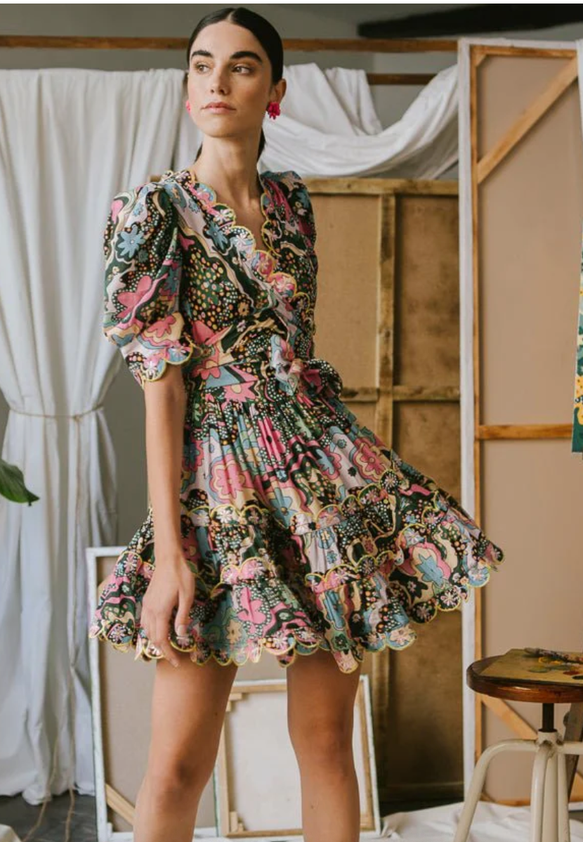 Celia B Hortensia Print Dress S