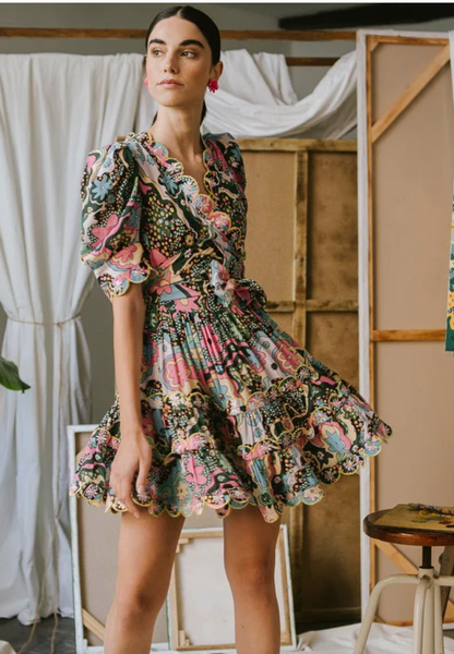 Celia B Hortensia Print Dress S