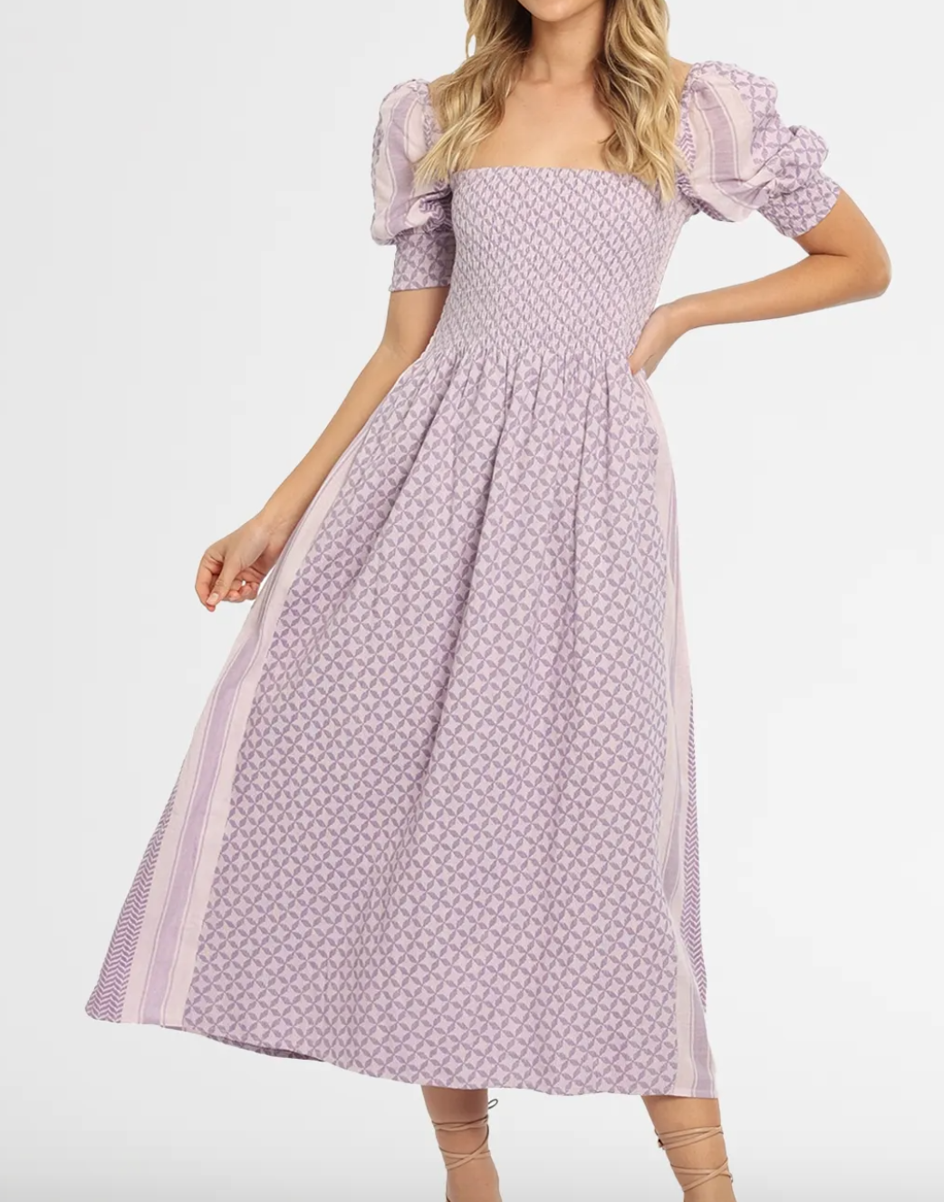 Summery Copenhagen Thea Purple Jacquard Dress S