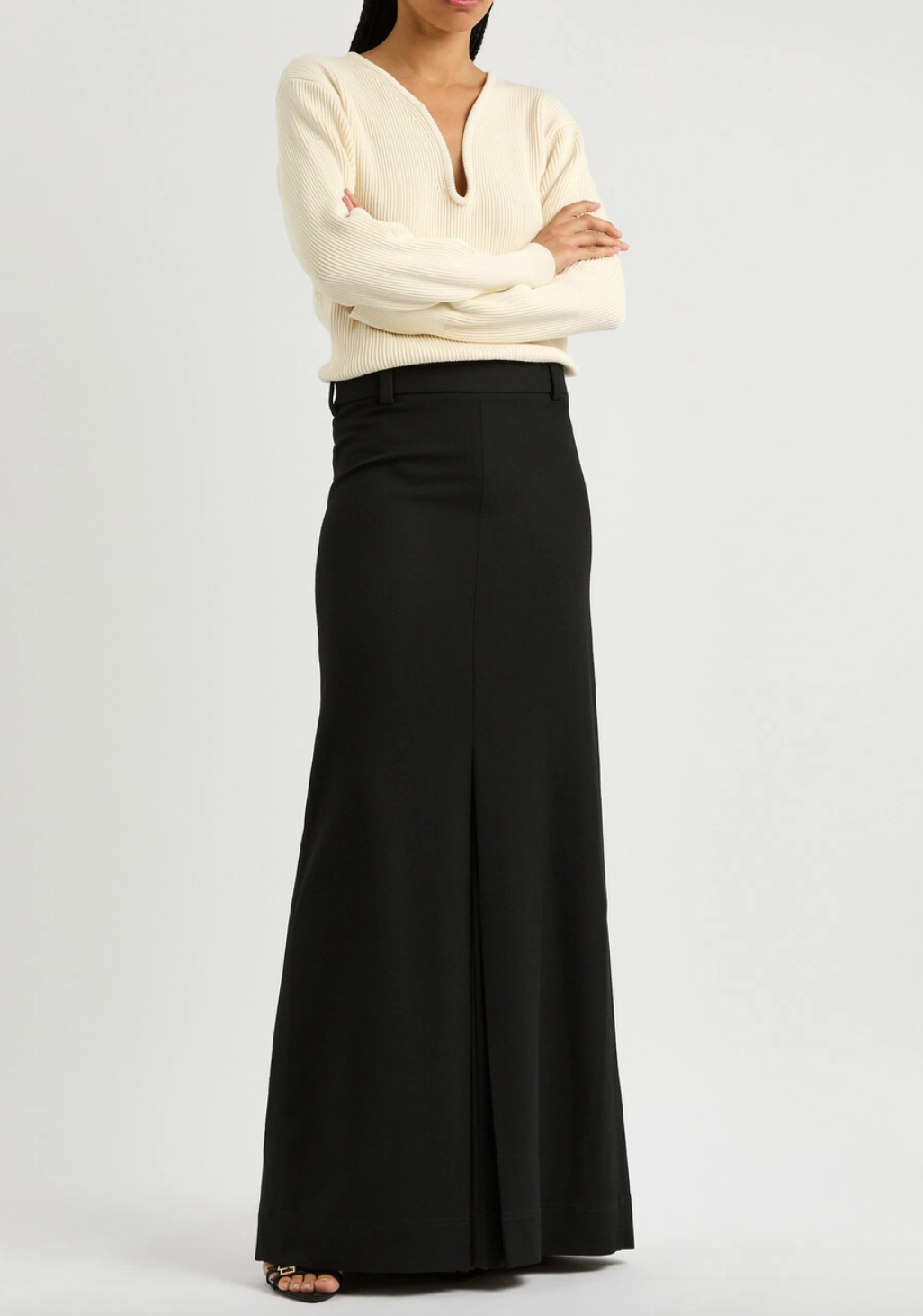 Victoria Beckham Wool-blend Maxi Skirt UK 10