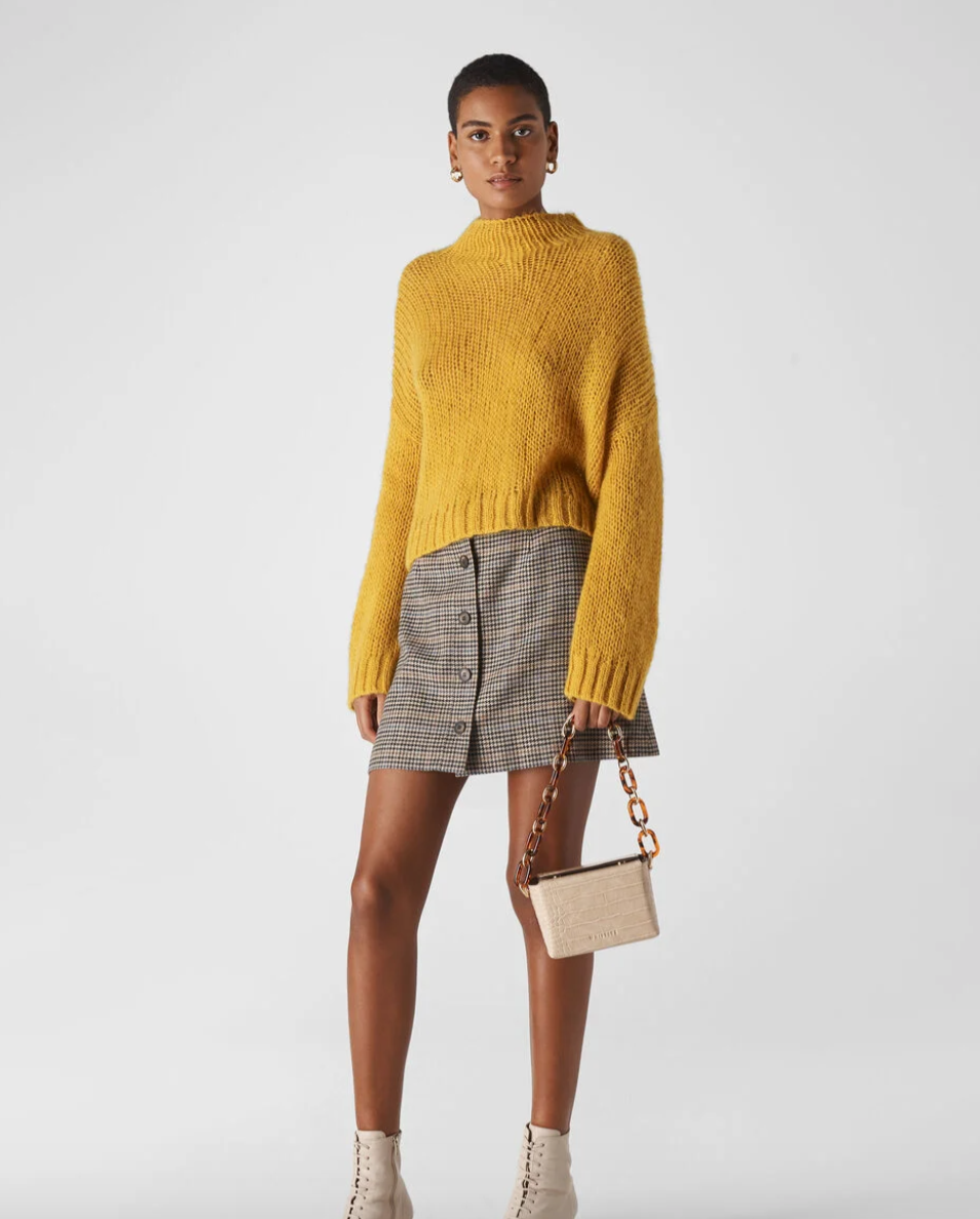 Whistles Yellow Knit Jumper XS