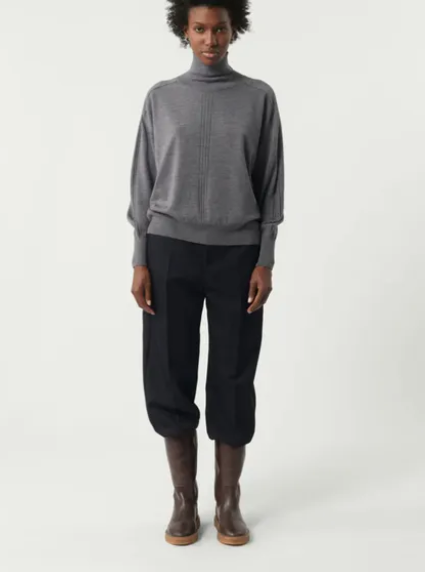 Soeur Wool Grey Poloneck Jumper UK 12
