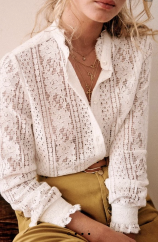 New With Tags Sézane Lace Blouse UK 6