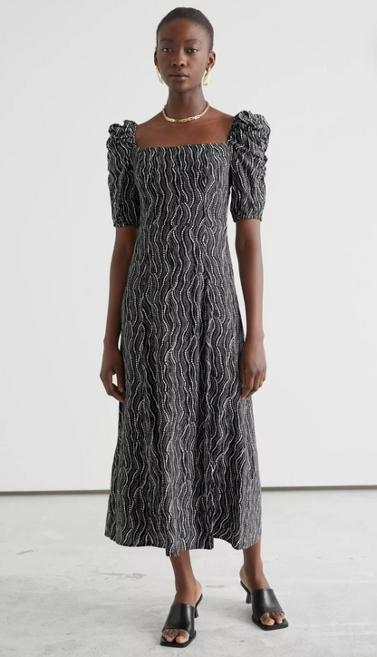 & Other Stories Printed Dress UK 10