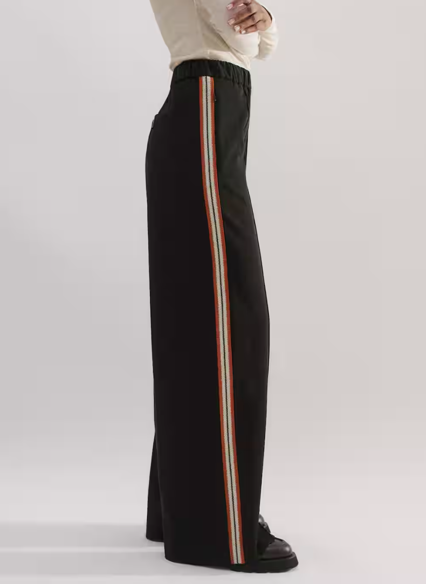Me+Em Black Wide Leg Trackpants UK 10
