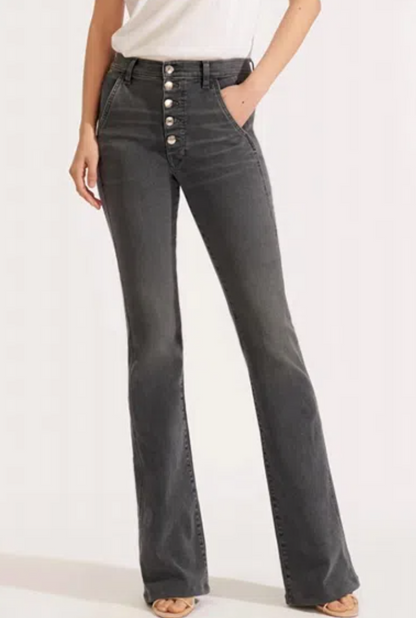 Veronica Beard Charcoal High Waisted Flare Jeans 25”
