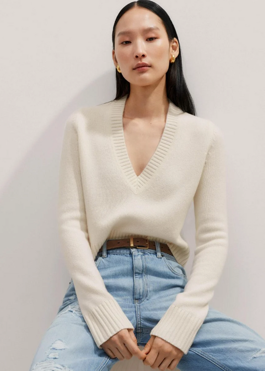 Me+Em Cream Cashmere Jumper XS