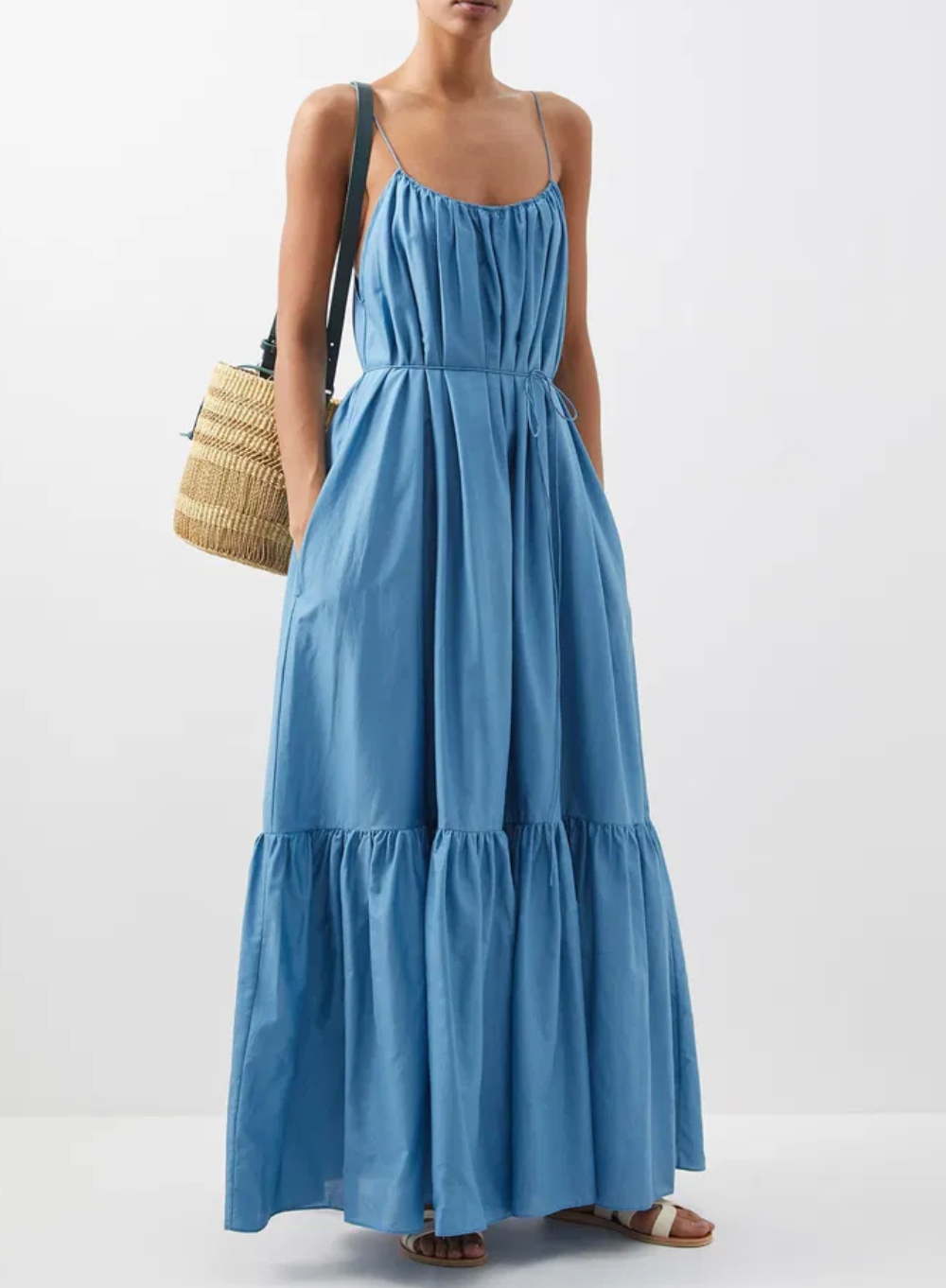 Matteau Blue Cotton and Silk Dress UK 10