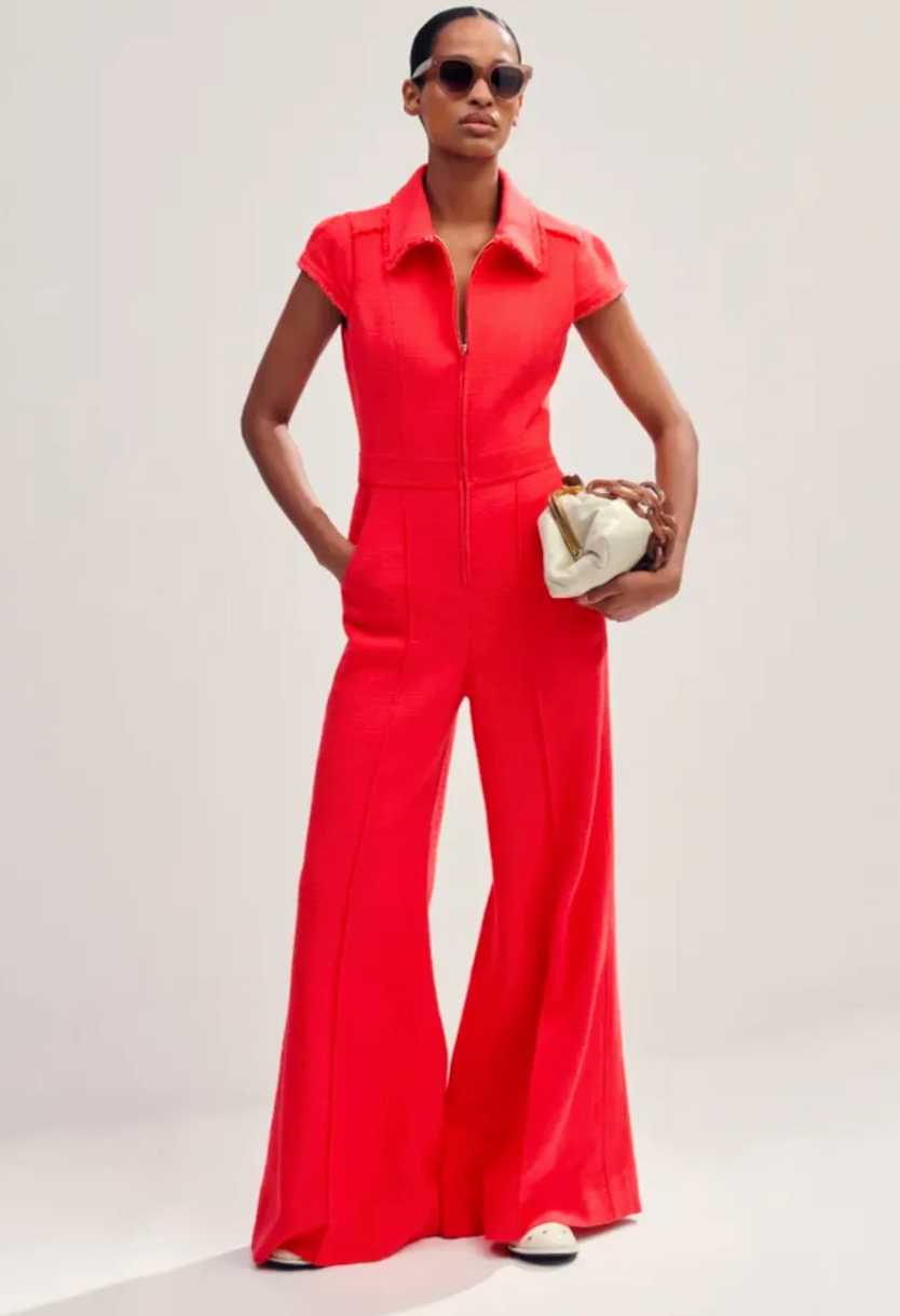 Me+Em Textured Coral Jumpsuit UK 14