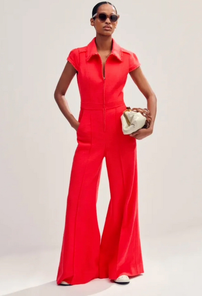 Me+Em Textured Coral Jumpsuit UK 14