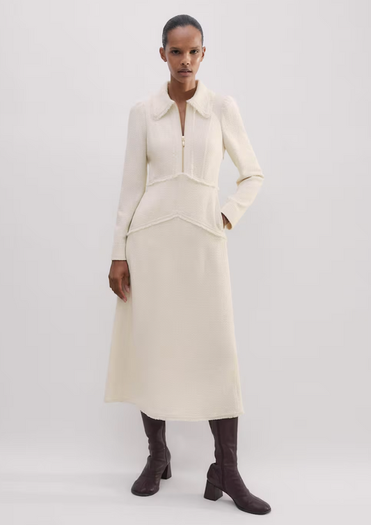 Me+Em Cream Textured Dress UK 14
