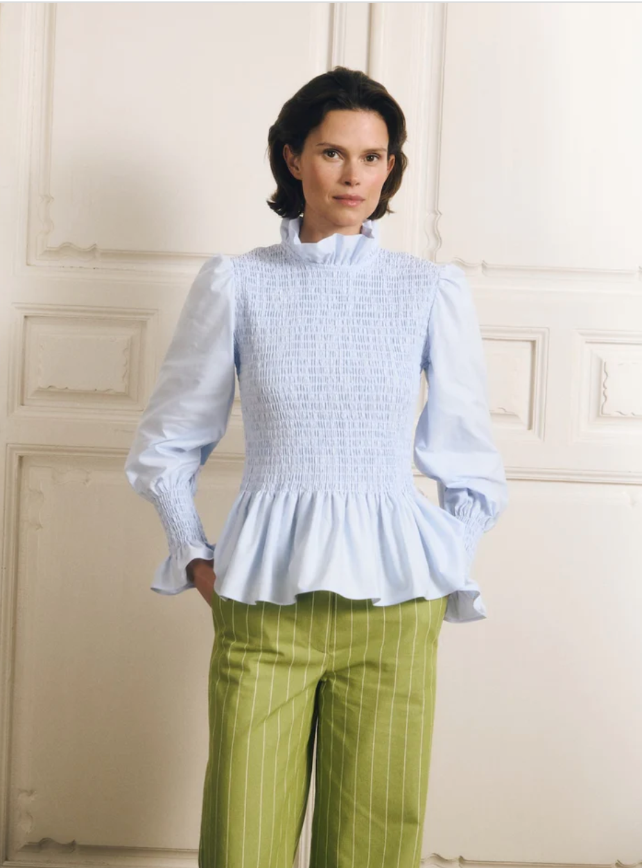 Maria De La Orden Aleria Smocked Shirt M