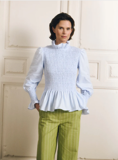 Maria De La Orden Aleria Smocked Shirt M