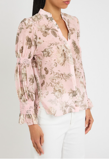 Alice+Olivia Pink Floral Blouse XS