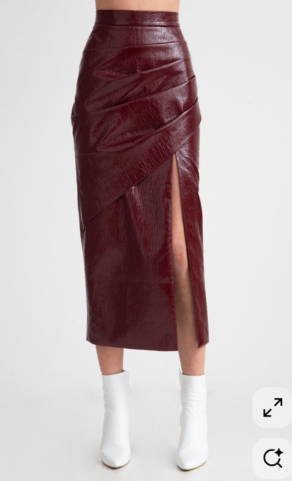 Aleksandre Akhalkatsishvili Midi Vinyl Pencil Skirt M