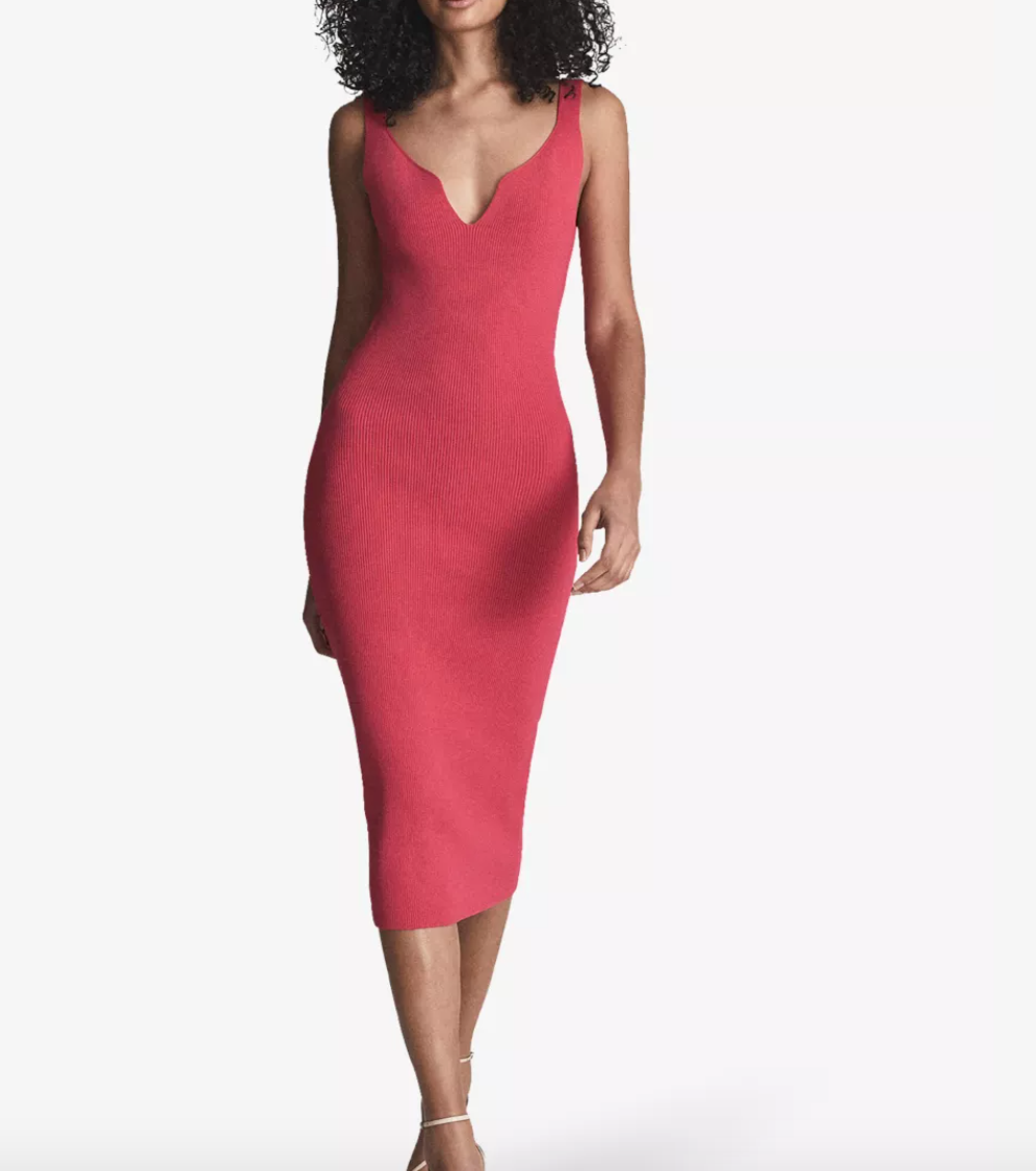 New with Tags Reiss Fuschia Pink Knit Dress XS