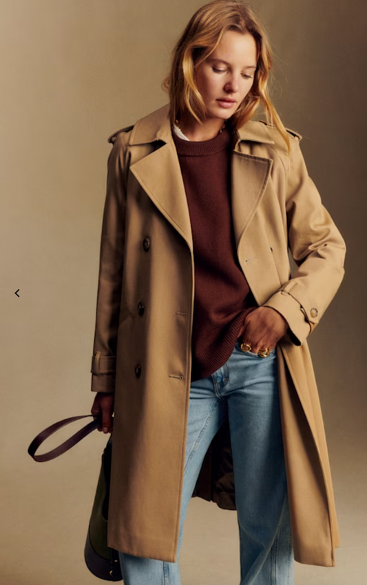 Sézane Camel Trench Coat UK 10
