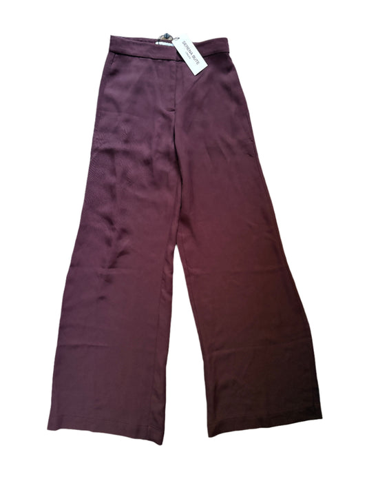 Serena Bute burgundy flare wide leg trousers