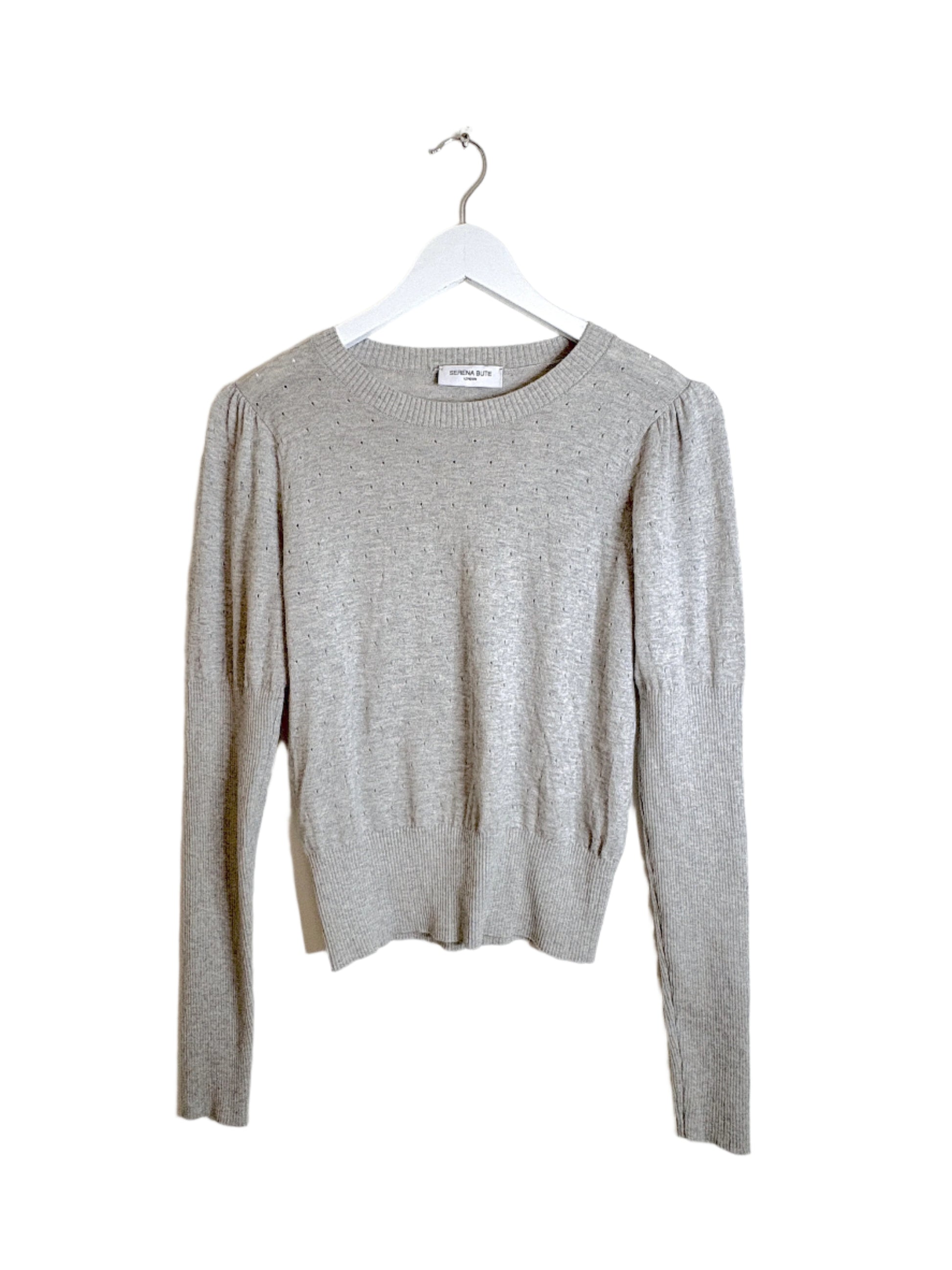 Serena Bute wool grey knit jumper