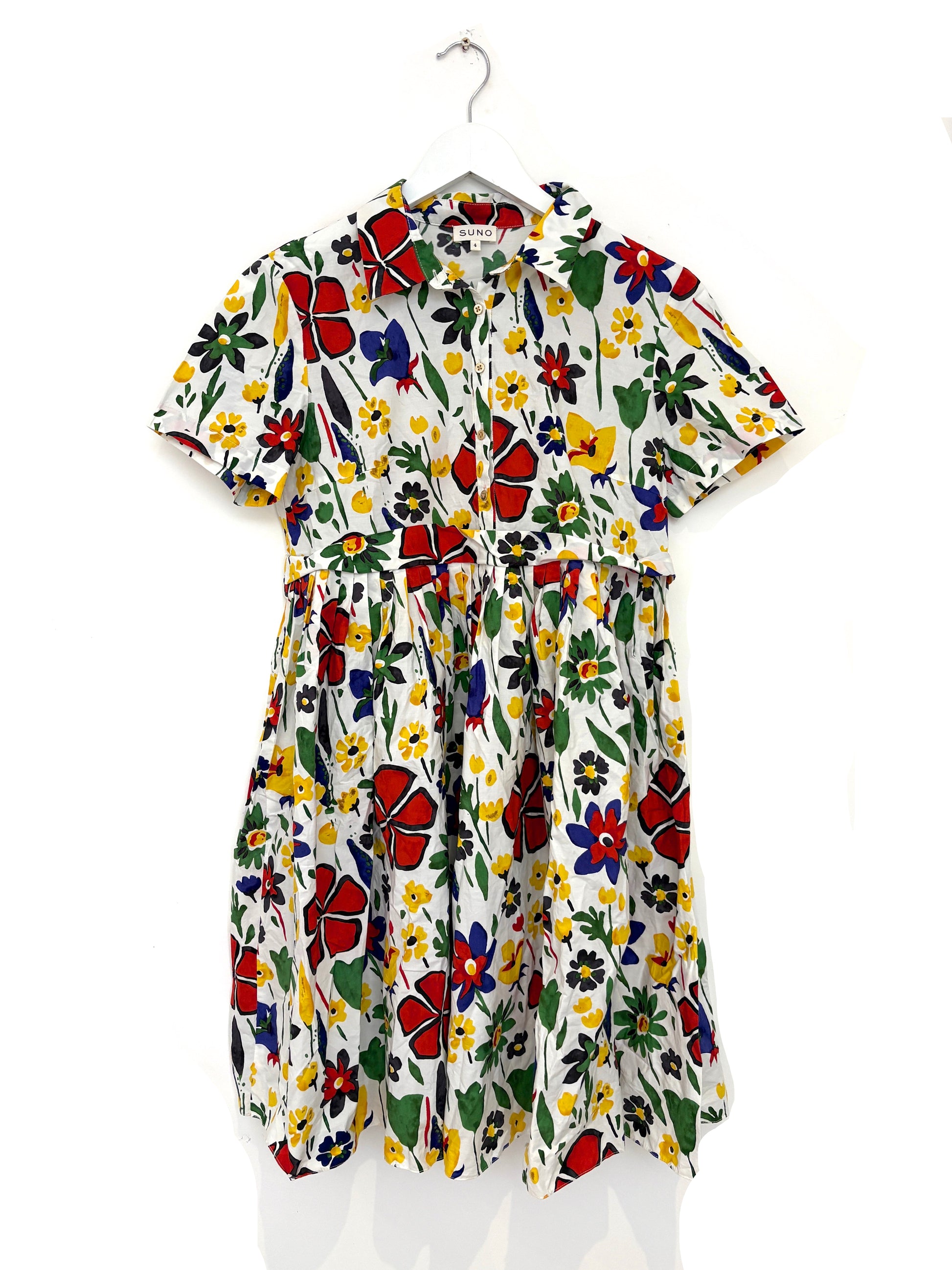 Suno Floral Print Abstract dress