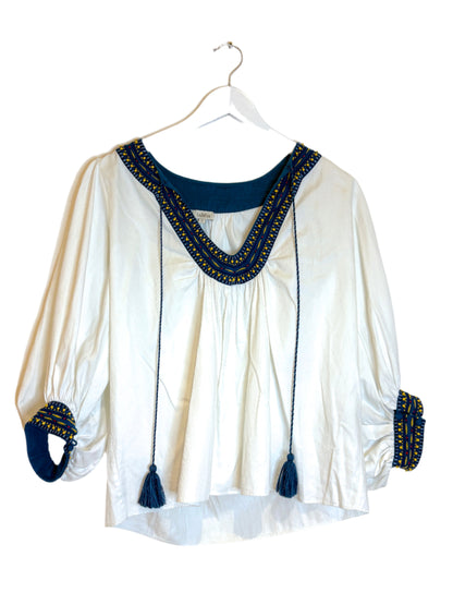 Talitha White Tassel Blouse
