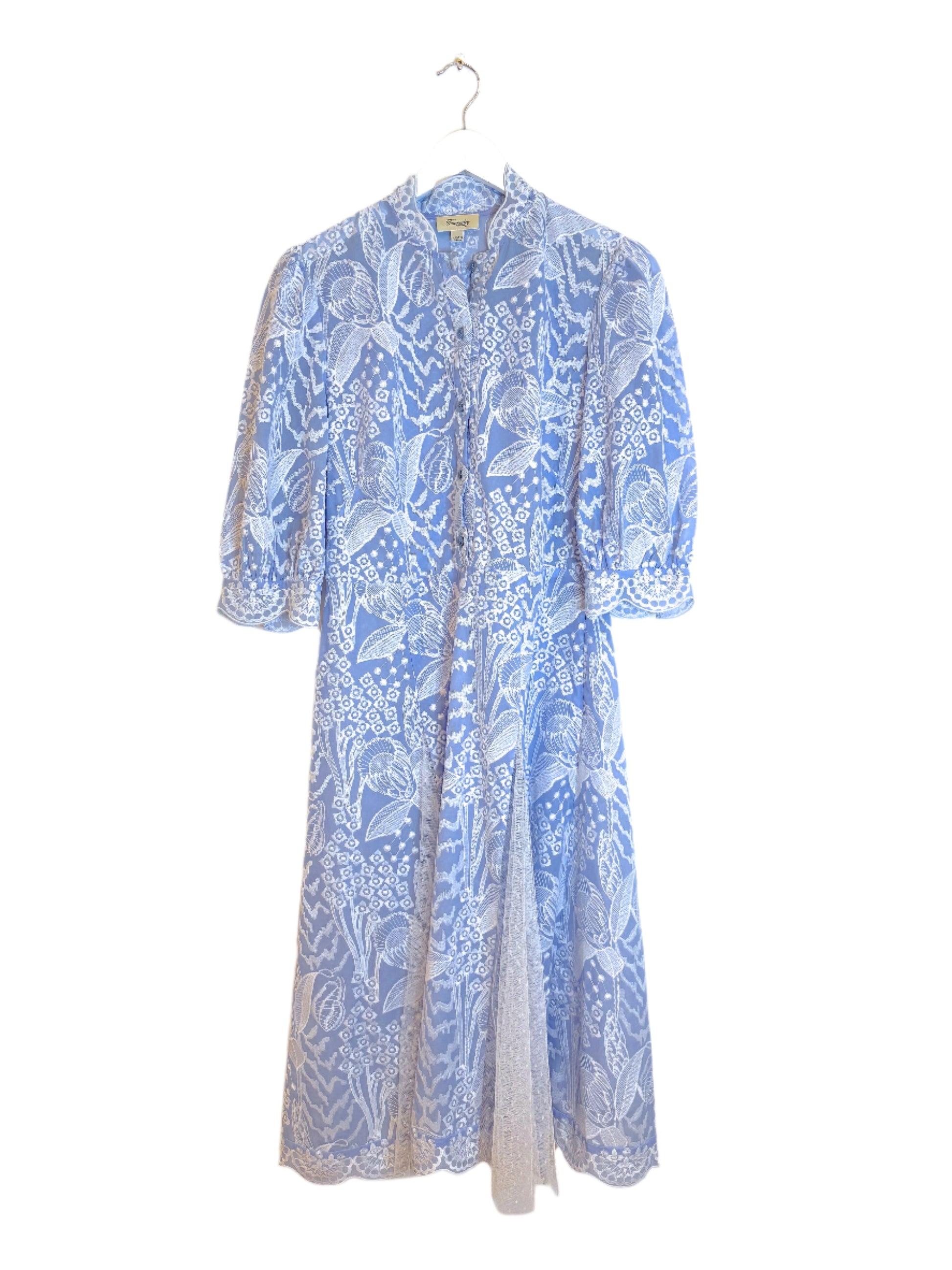 Temperley Blue Lace Dress