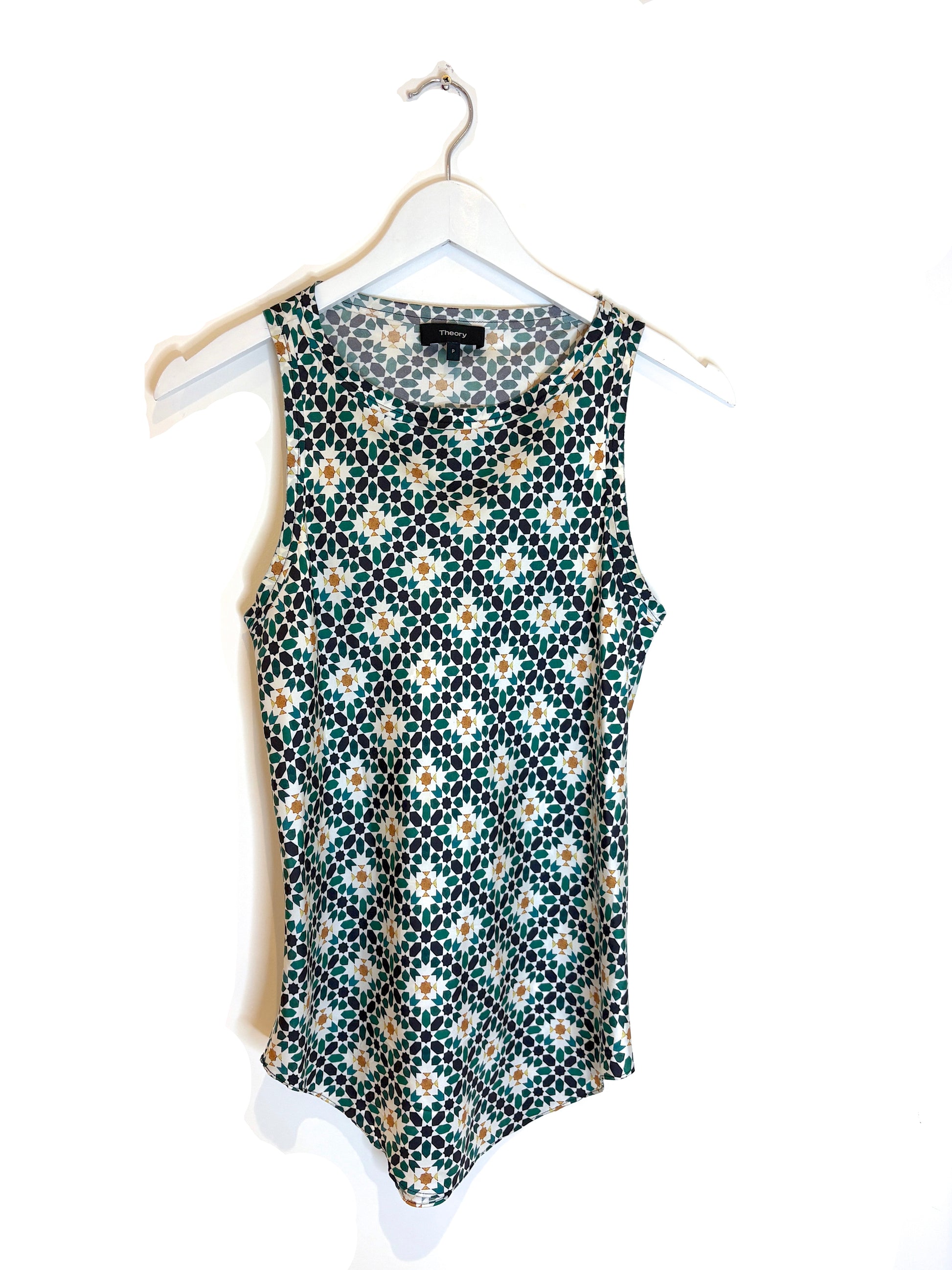 Theory Print Racer Top