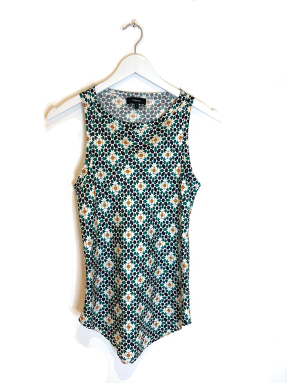 Theory Print Racer Top