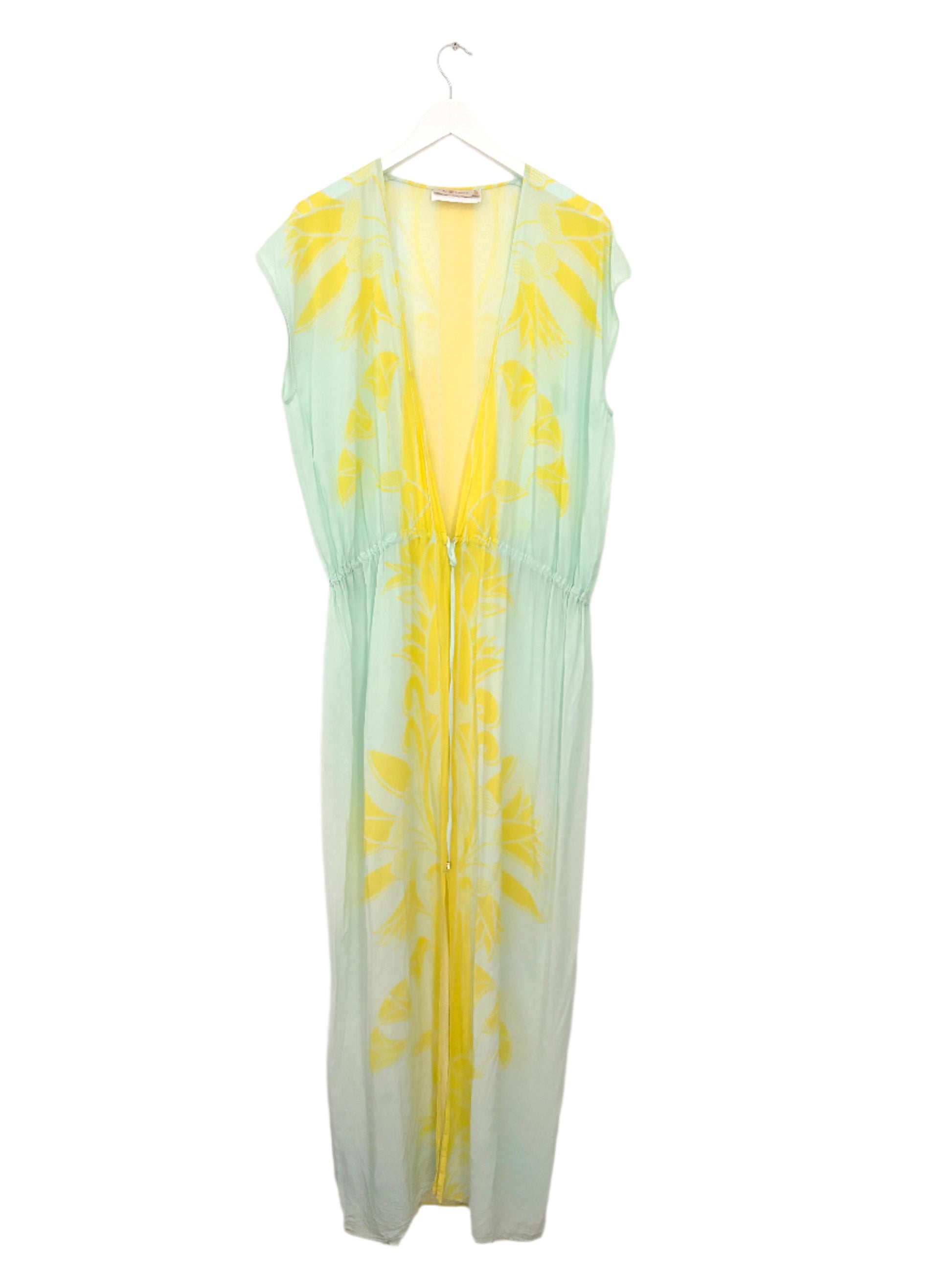 Tory Burch Yellow & Blue Kaftan