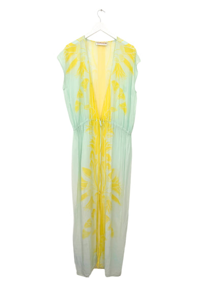 Tory Burch Yellow & Blue Kaftan