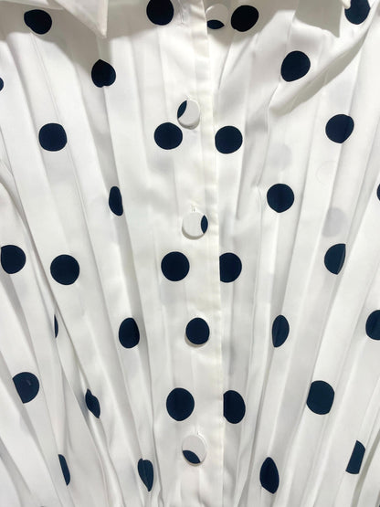 Uterique Polka Dot Pleated Blouse S image 4