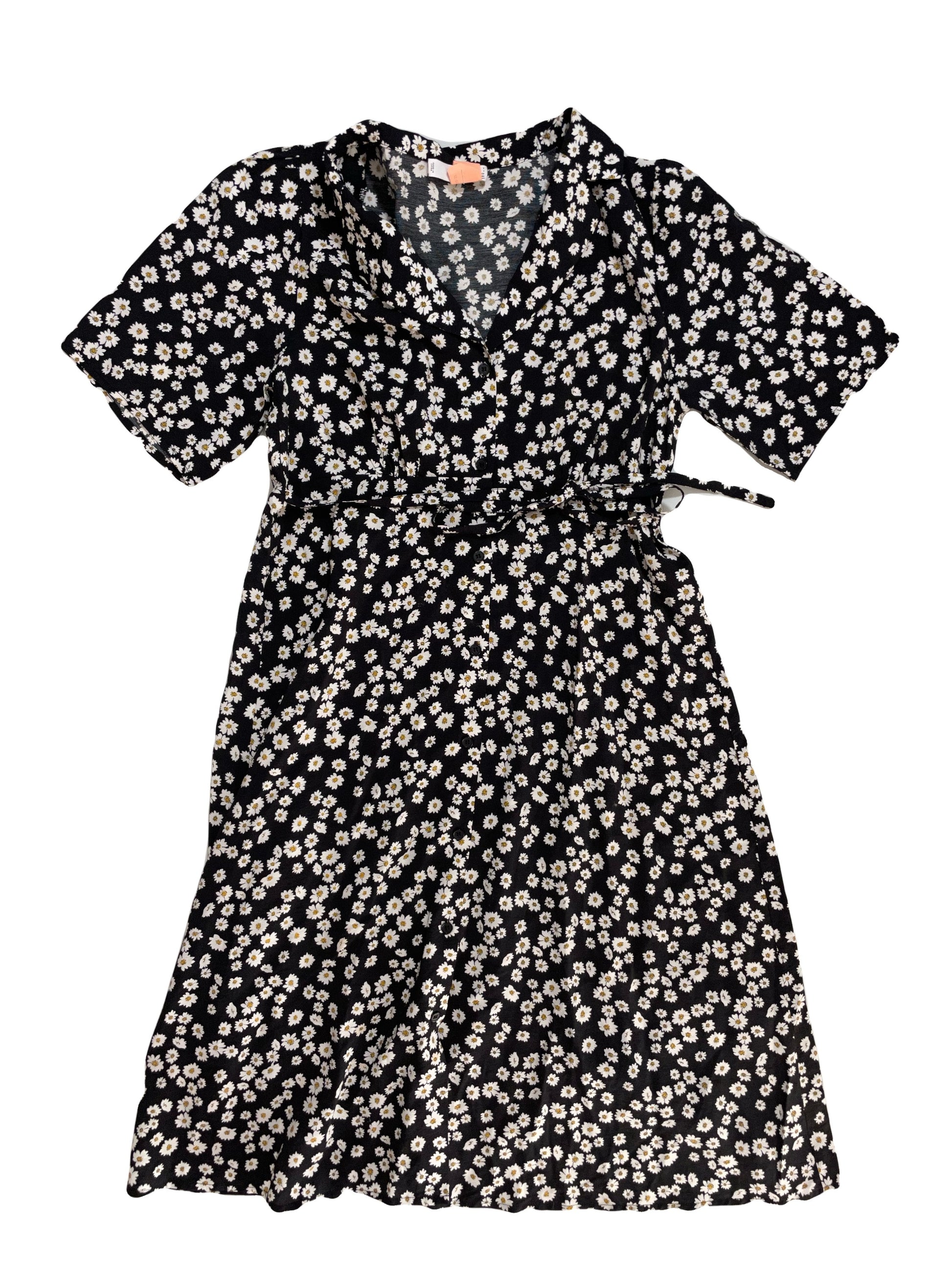 Mango Daisy Print Shirt Dress S image 0