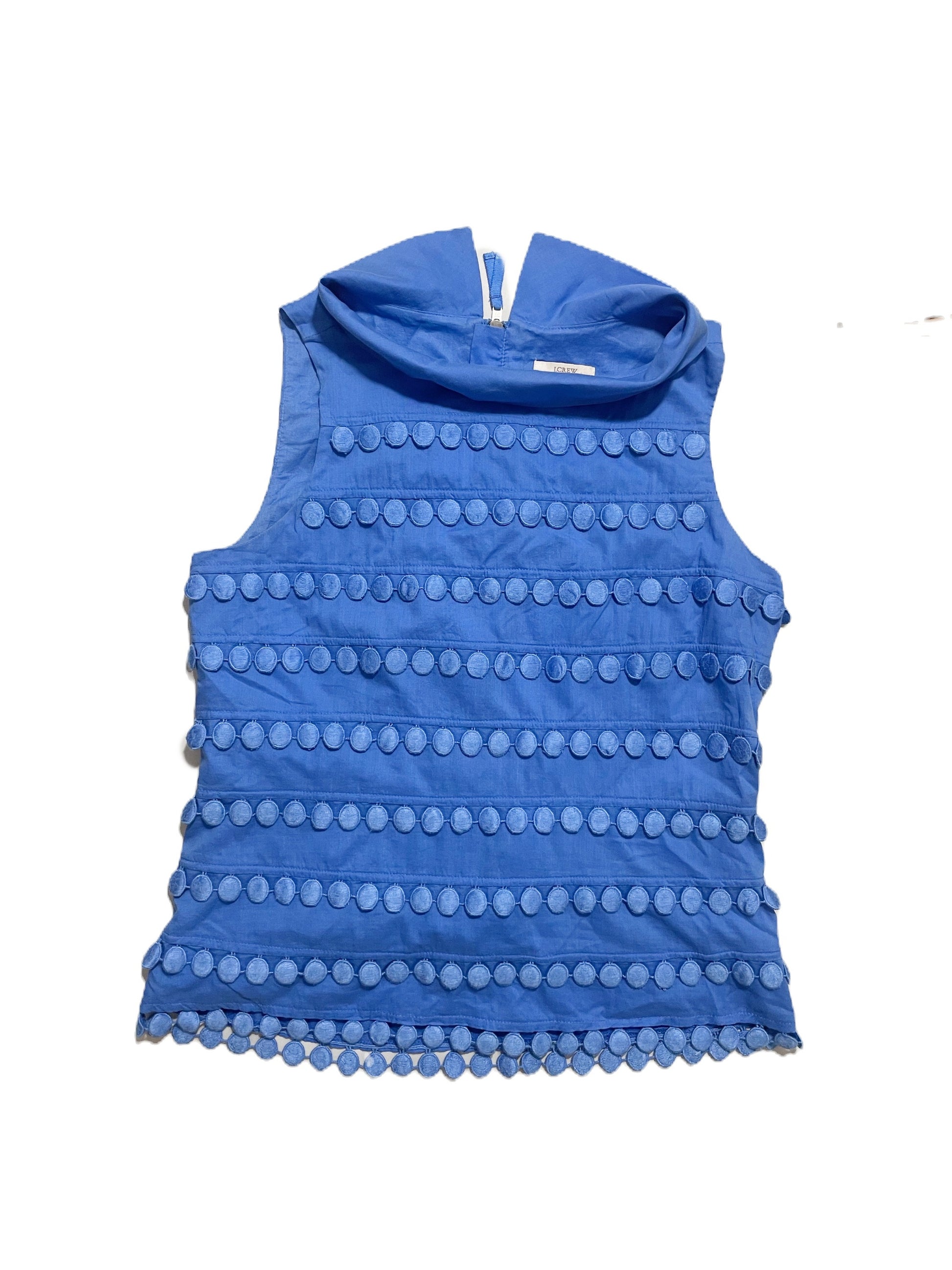 J.Crew Blue Cotton Blouse UK 6p image 0