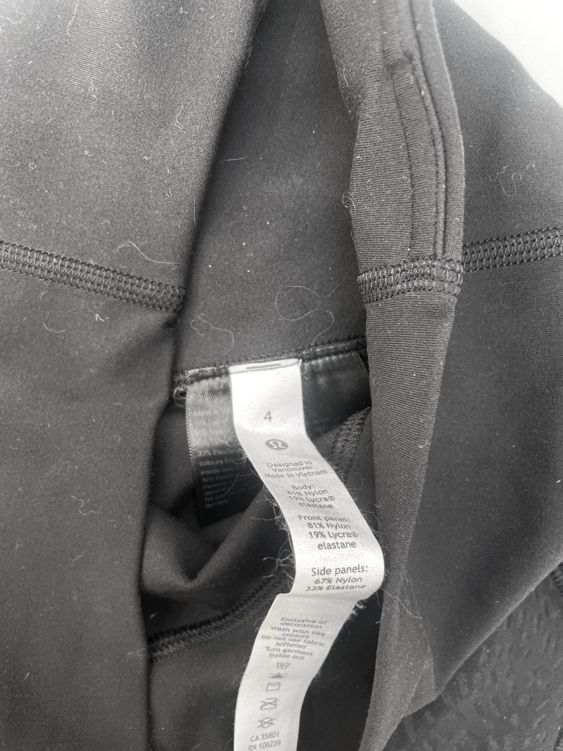 Lululemon 7/8 Black Leggings UK 8 image 3