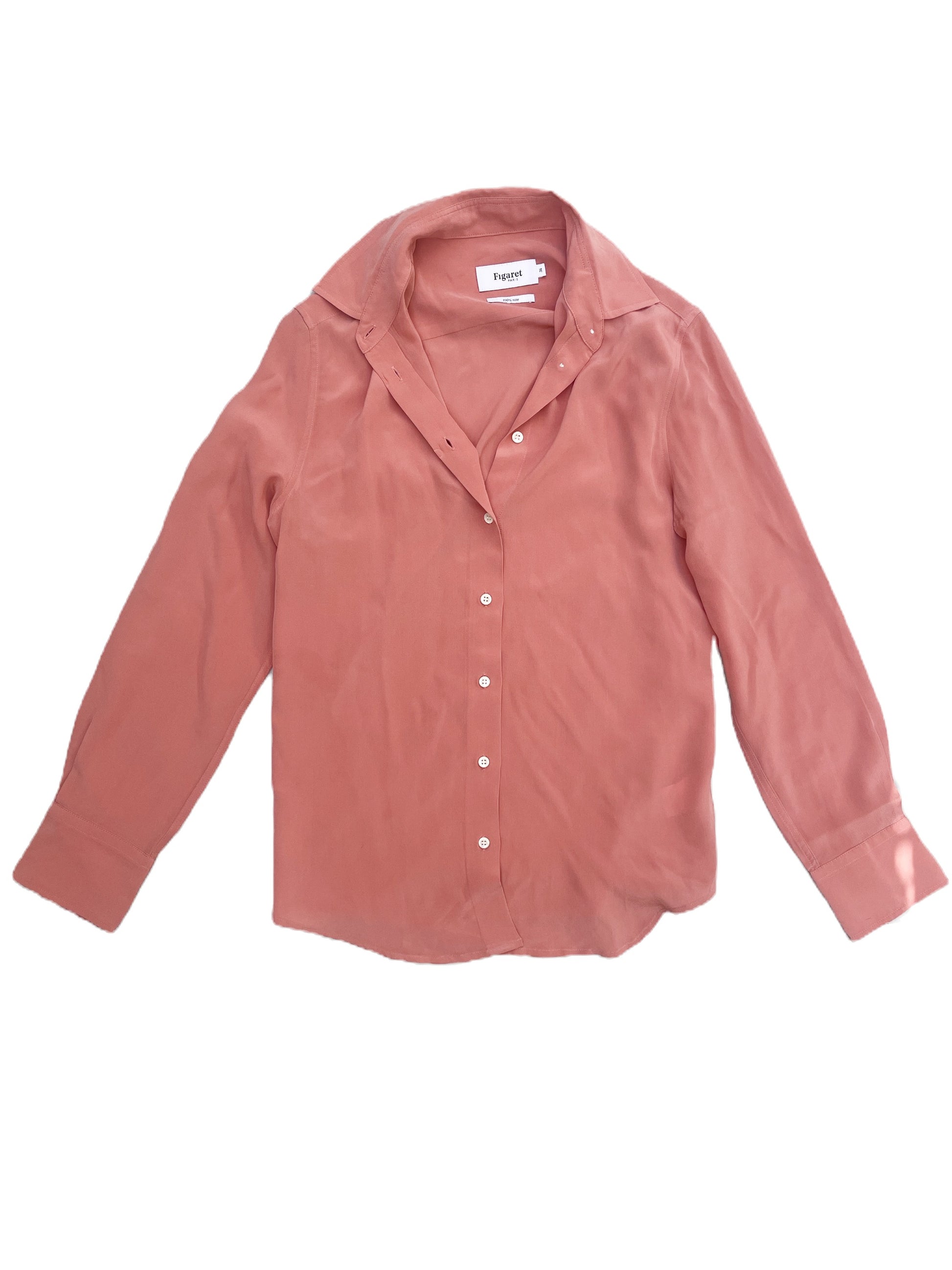 Figaro Silk Pink Shirt UK 6 image 0